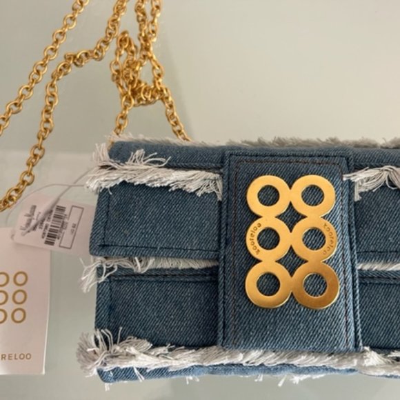 KOORELOO Amalfi Clutch Fringe Denim Crossbody Bag - Picture 1 of 15